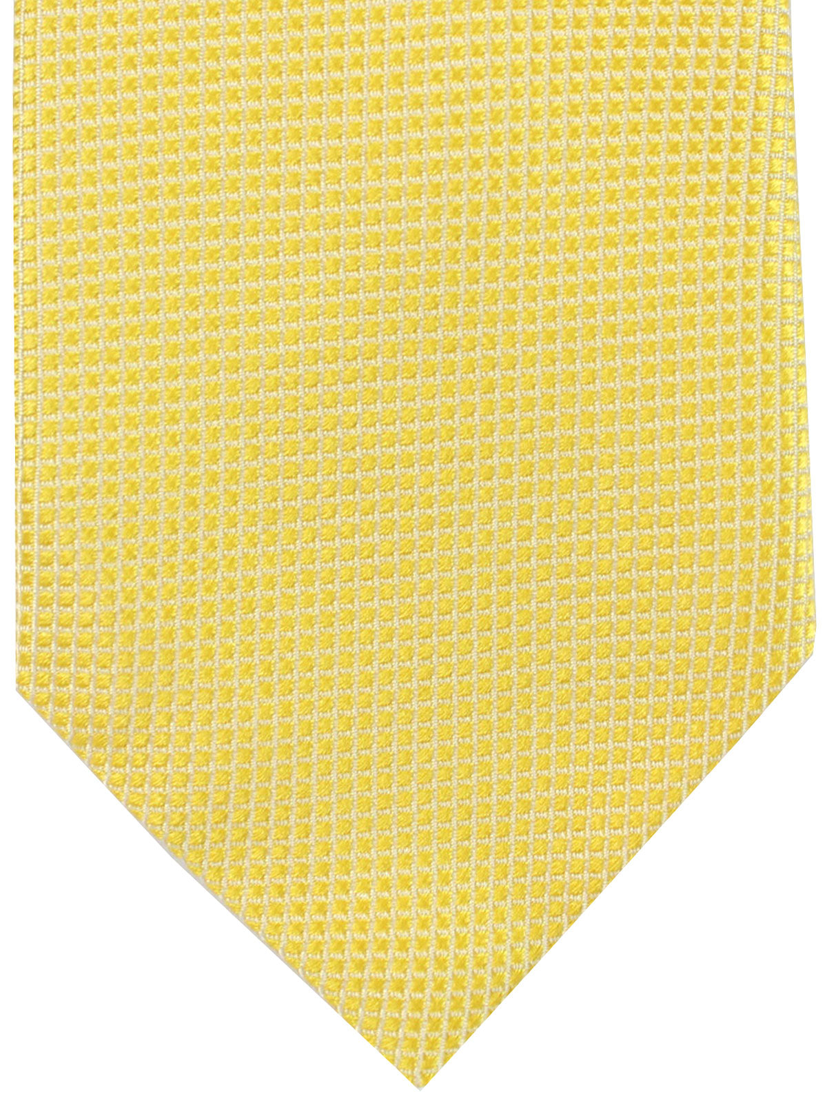 Attolini Silk Tie Gold Silver Micro Check