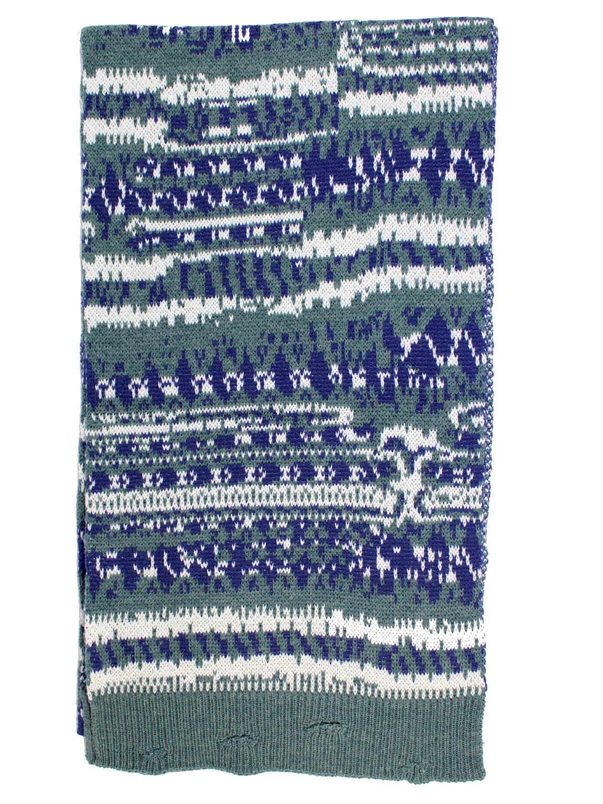 Balenciaga Scarf Ceylon Green Lapis Blue  Men Shawl