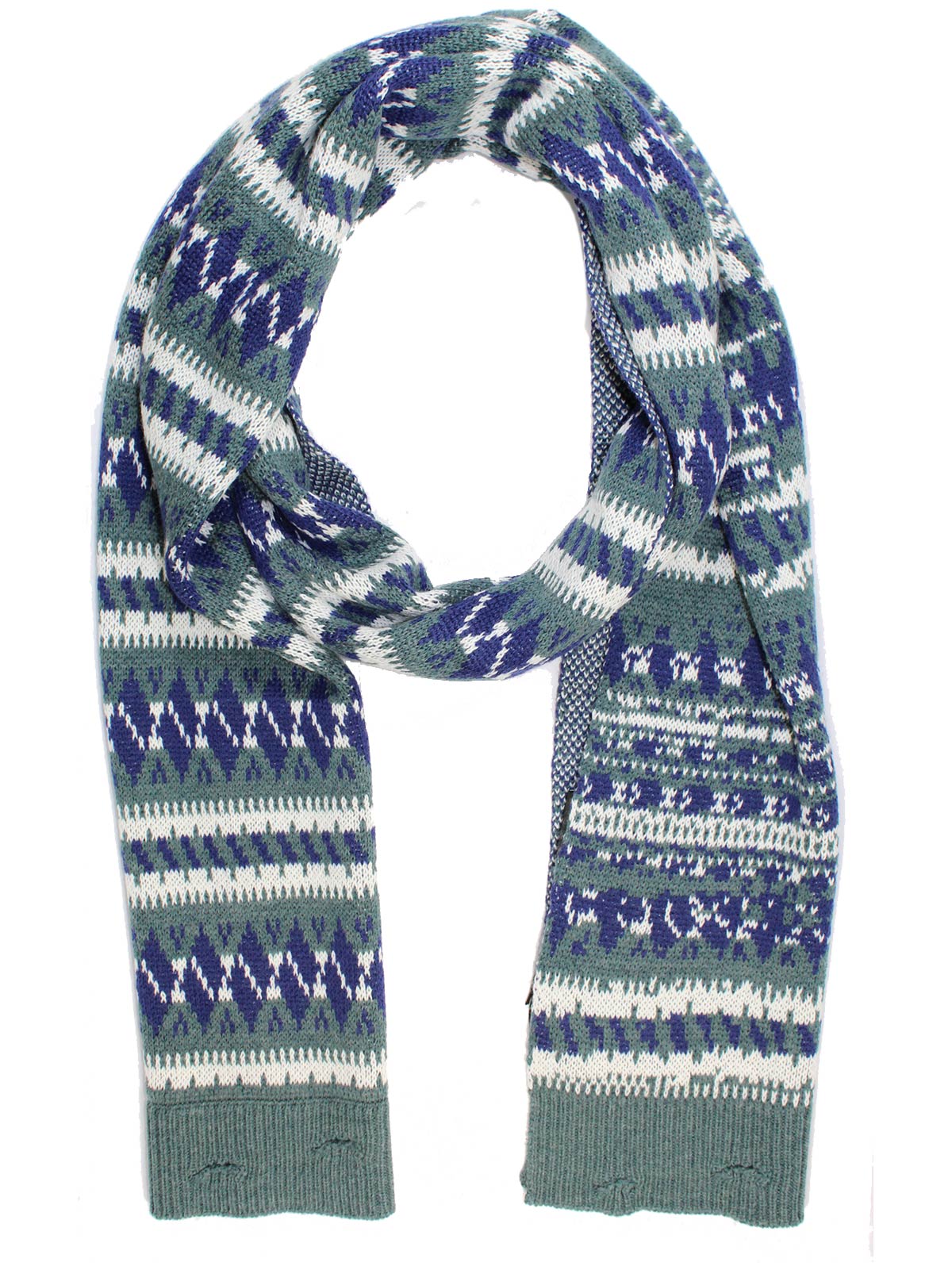 Balenciaga Scarf Ceylon Green Lapis Blue White 