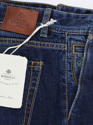 Borrelli Jeans Dark Denim Blue Slant Pocket