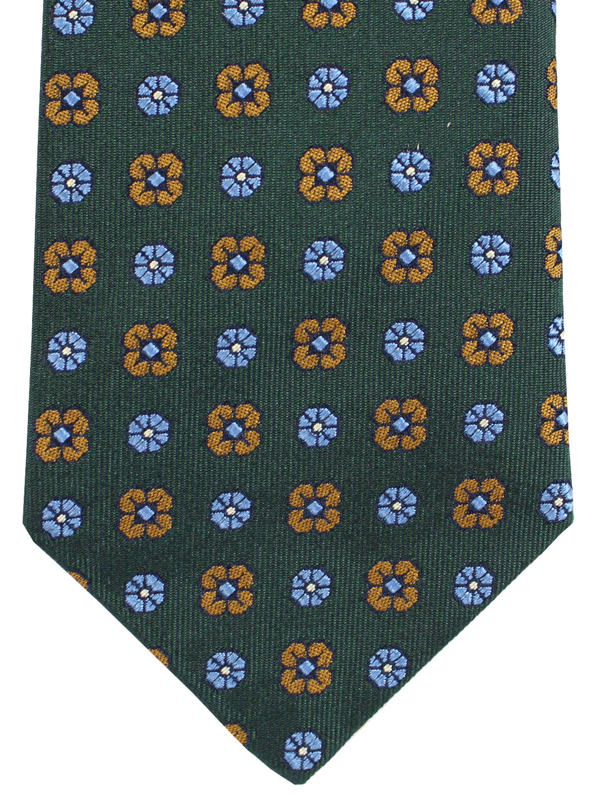 Luigi Borrelli Tie Dark Green Brown Floral