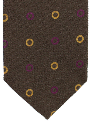 Luigi Borrelli Tie Brown Circles