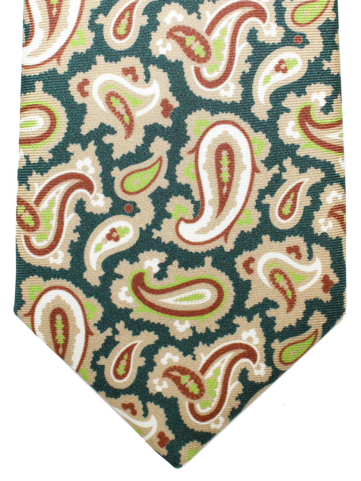 Luigi Borrelli Tie Green Paisley