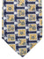 Brioni Tie Silver Black Mustard Geometric