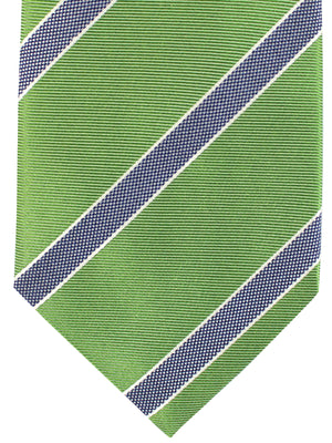 Church's Tie Green Navy Silver Stripes FINAL SALE