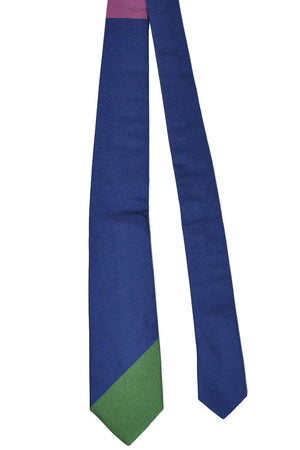 Gene Meyer Silk Tie Royal Blue Pink Green FINAL SALE