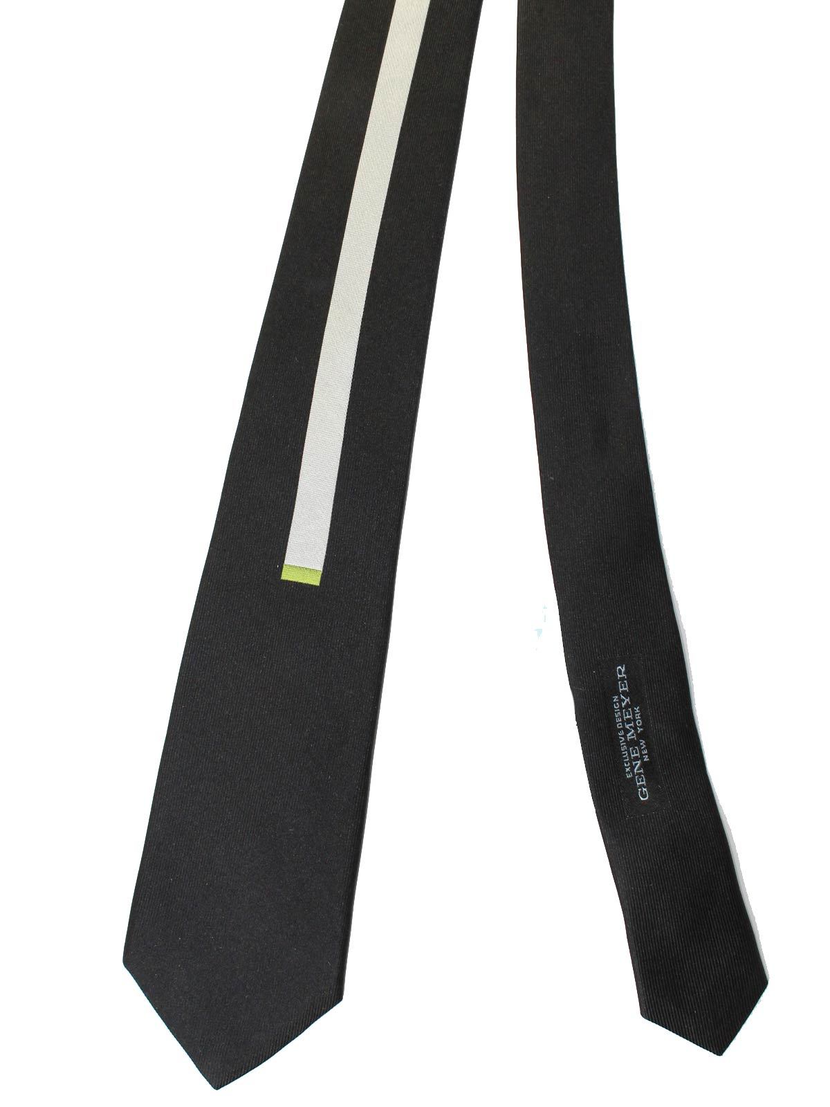 Gene Meyer Silk Tie Black Gray