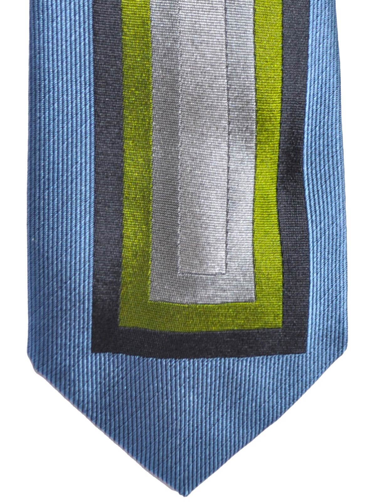 Gene Meyer Tie Metallic Blue