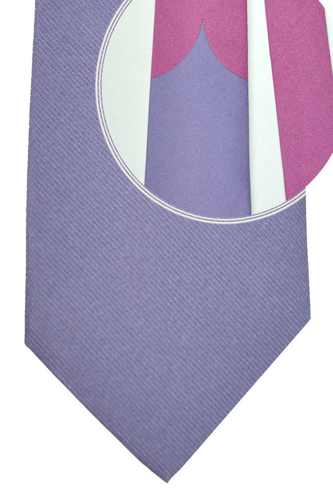 Gene Meyer Silk Tie Unique Pink Lilac
