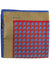 Kiton Pocket Square Blue Burgundy Brown Geometric