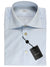 Kiton Dress Shirt White Blue Stripes Spread Collar 