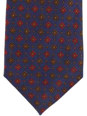 E. Marinella Silk Tie Lapis Red Geometric