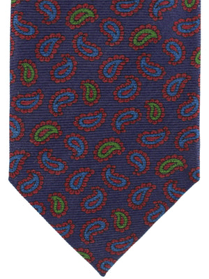 E. Marinella Silk Tie Lapis Burgundy Paisley