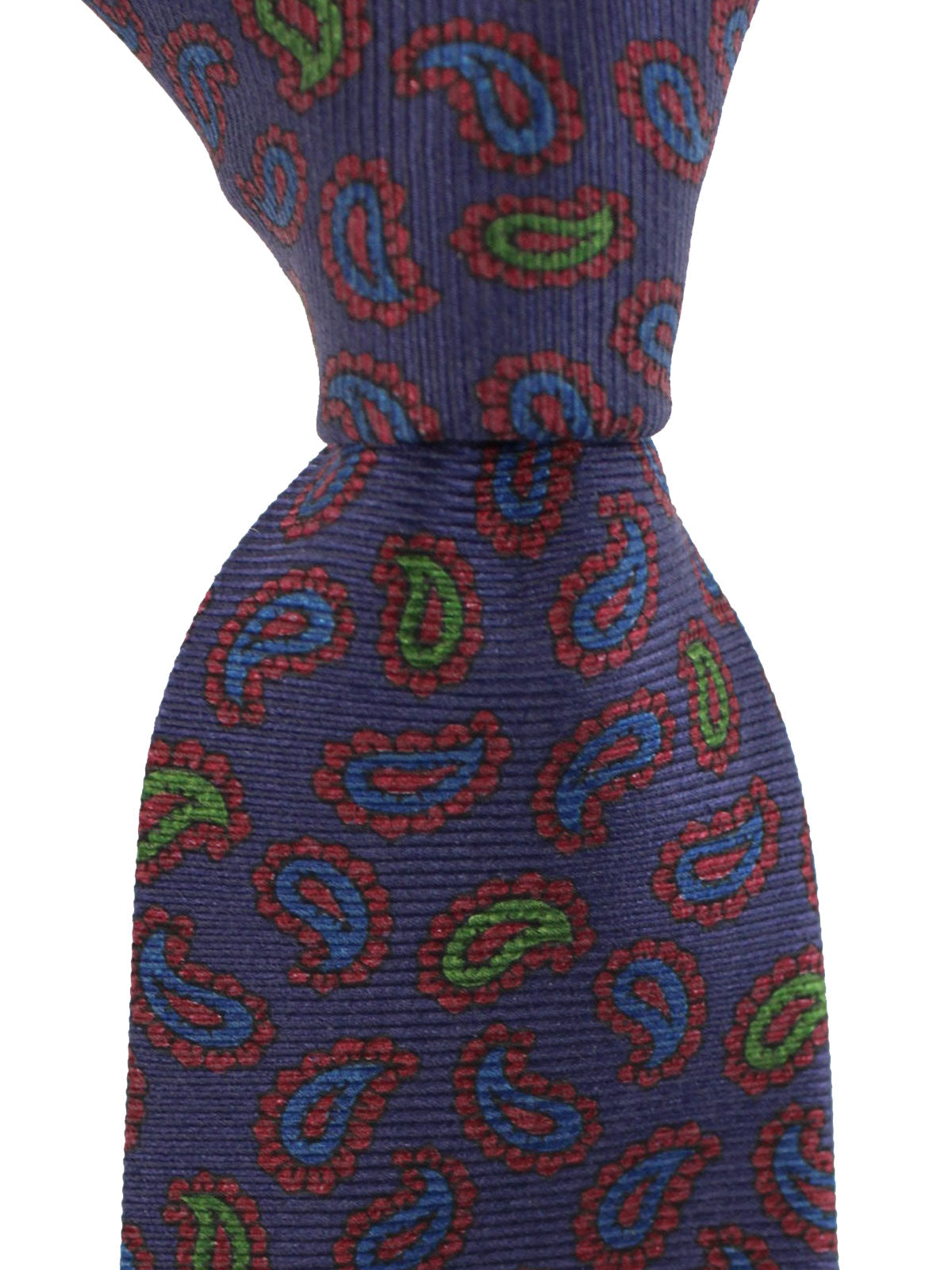 E. Marinella Silk Tie Lapis Burgundy Paisley