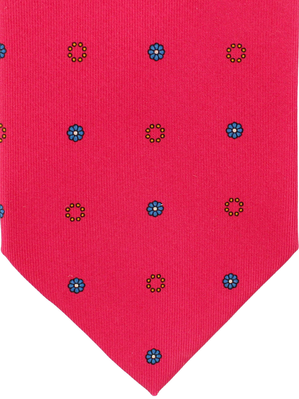 E. Marinella Silk Tie Pink Floral Geometric