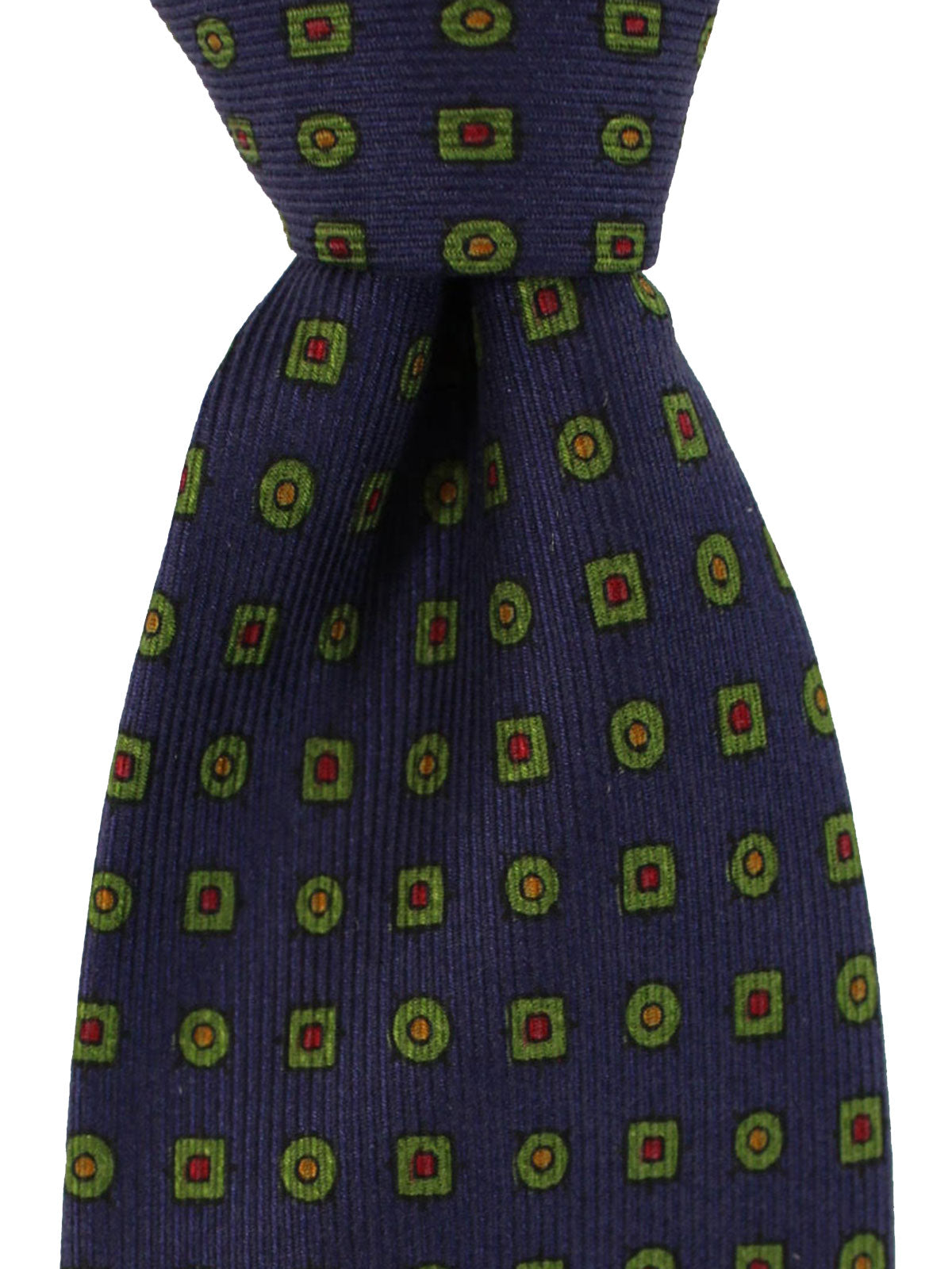 E. Marinella Silk Tie Purple Green Geometric