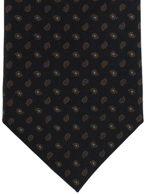 E. Marinella Tie Navy Brown Blue Paisley