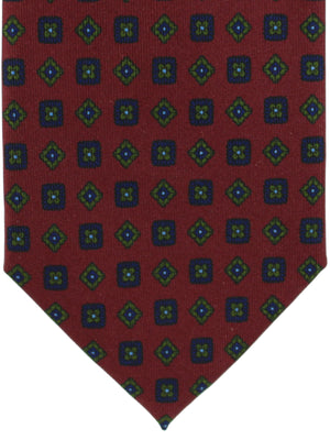 E. Marinella Tie Maroon Geometric