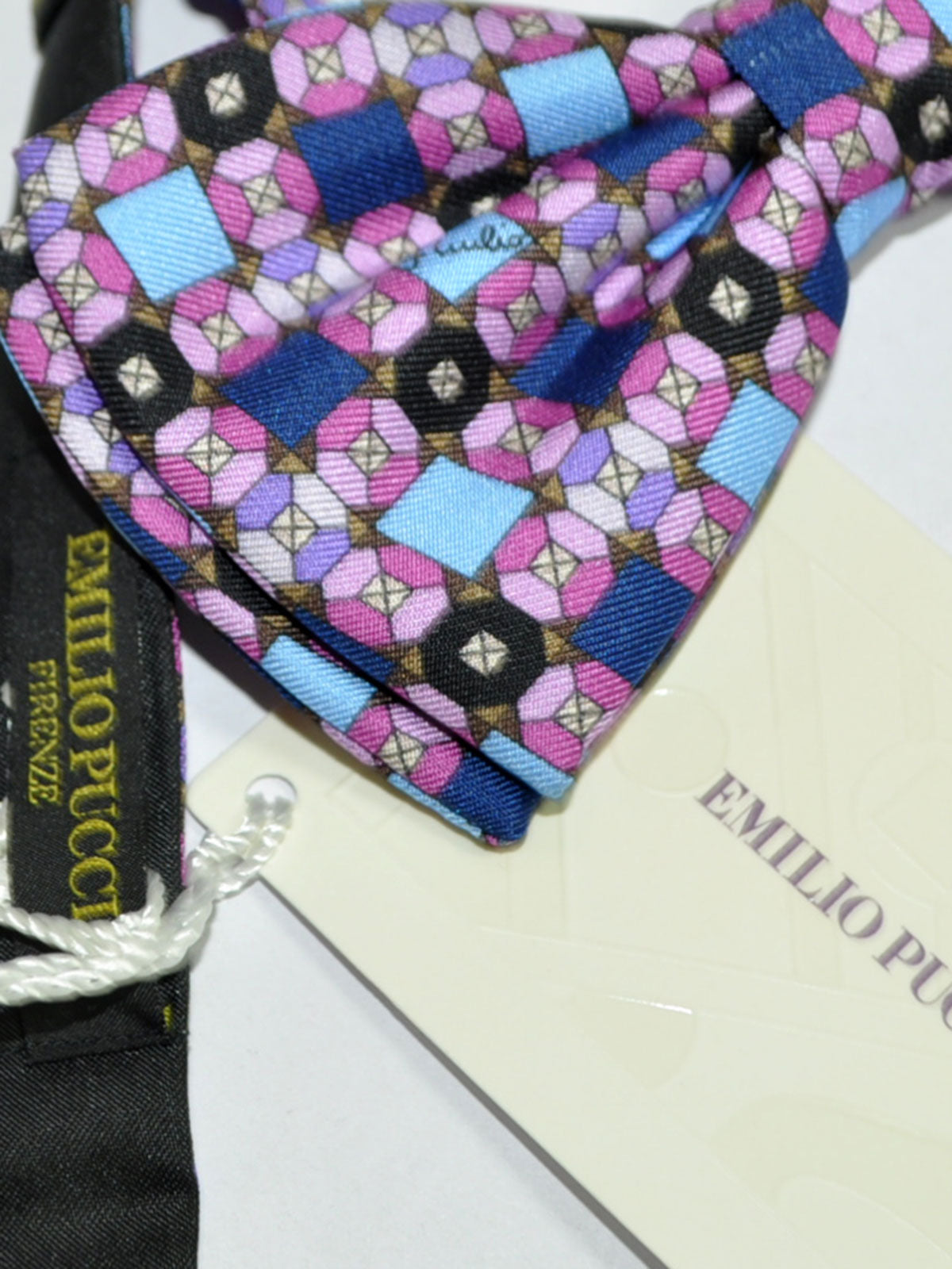 Emilio Pucci Bow Tie Pink Brown Design