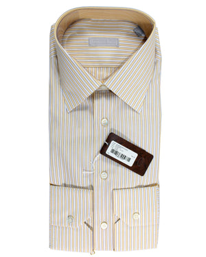 Stefano Ricci Dress Shirt White Orange Blue 