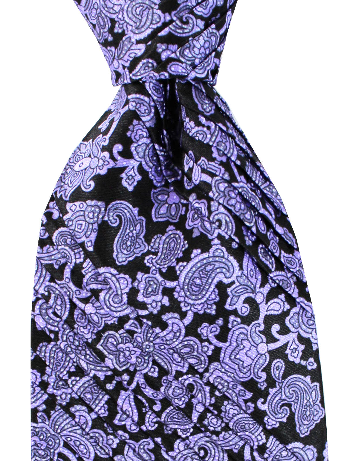 Stefano Ricci Tie Purple Ornamental - Pleated Silk