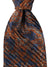 Stefano Ricci Pleated Silk Tie Dark Blue Gray Brown Ornamental