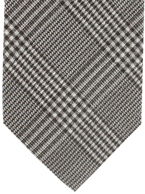 Tom Ford Tie Brown Gray Glen Check