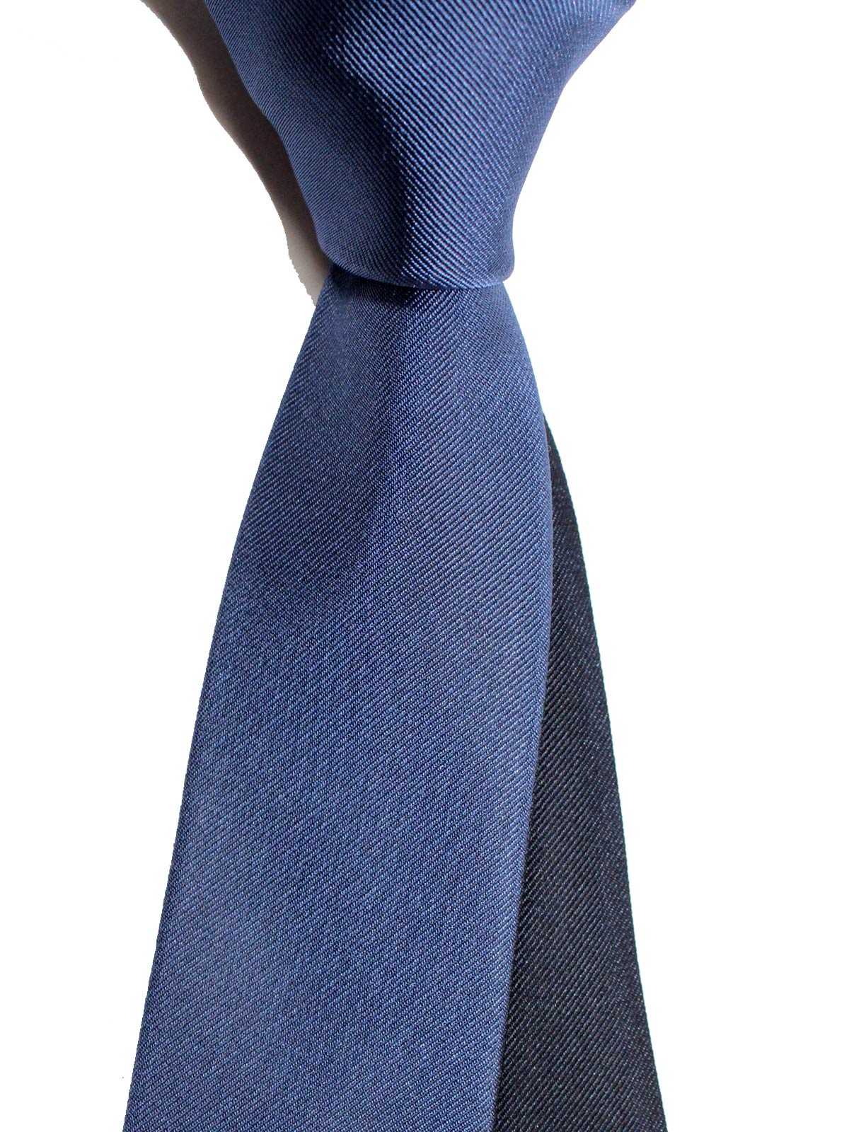 Valentino Skinny Tie - Dark Blue Navy Solid Reversible Design